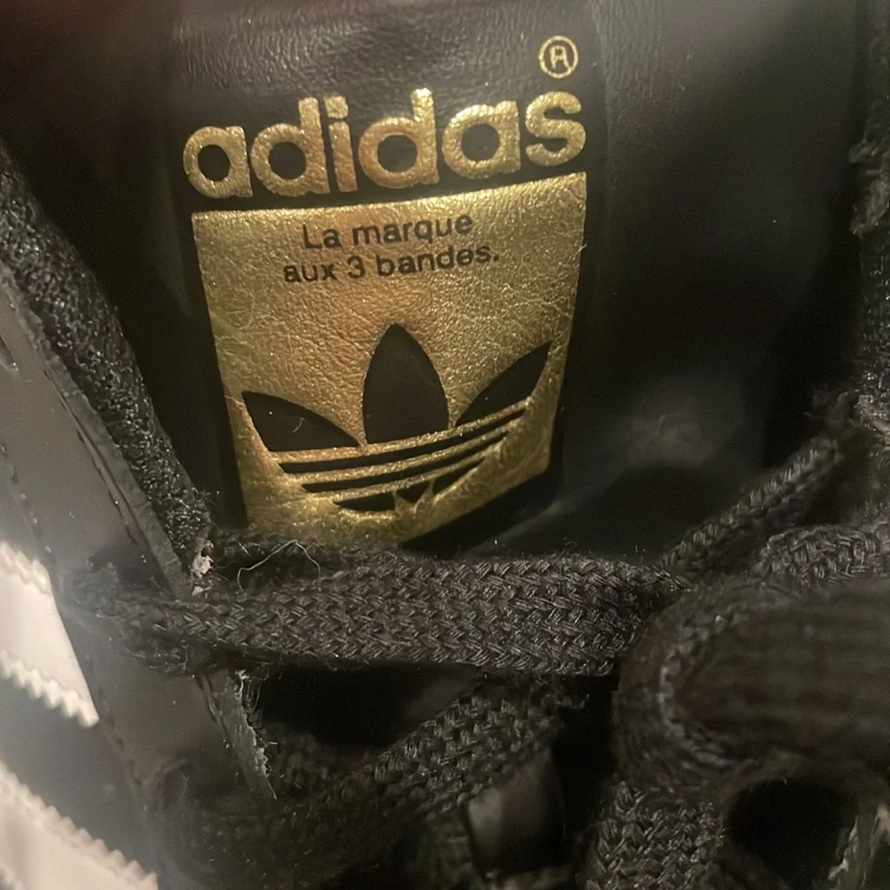 🆕 Adidas Superstar ADV Shoes - Core Black/White/White Sz 20 - Picture 3 of 12